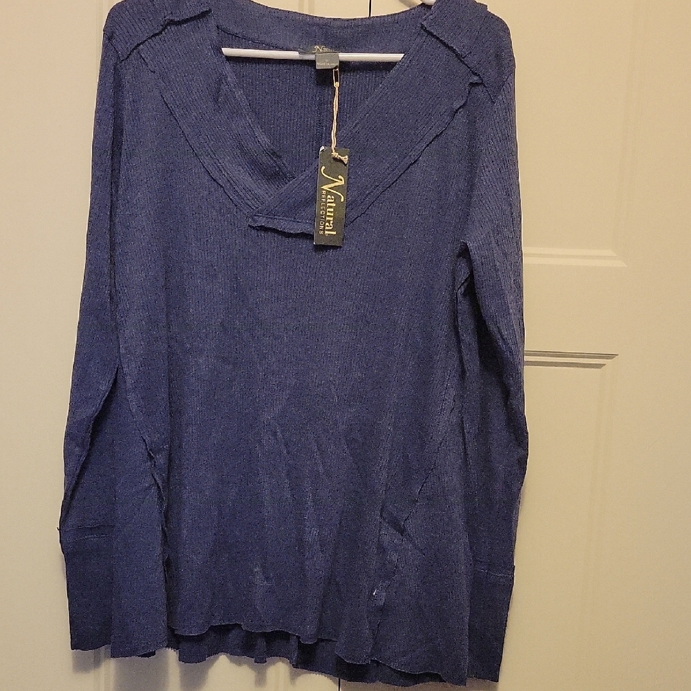 NWT Natural Reflections Women's Blue Shirt